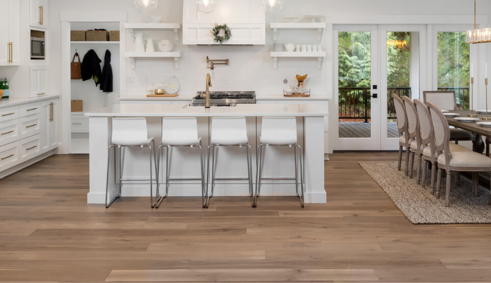 Kitchen with Hard Wood Flooring